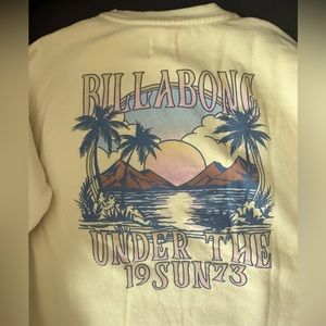 Billabong NEW PALE Yellow Soft oversized sweatshirt sweater Under The Sun S